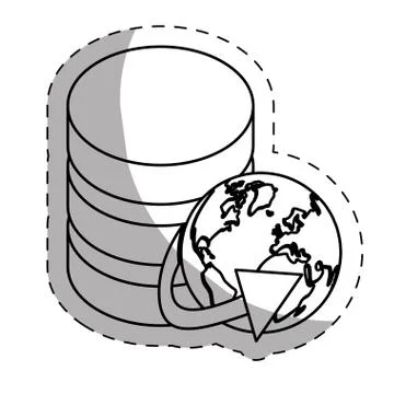 Web hosting or data center related icons image Illustrazione stock