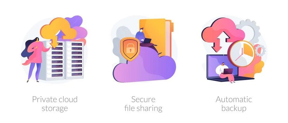 Web hosting platform vector concept metaphors. 스톡 일러스트