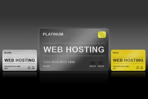 Web hosting platinum card Stock Illustration