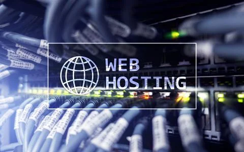 Web Hosting, providing storage space and access for websites. Stock Illustration