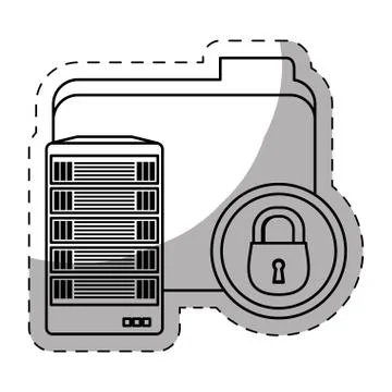 Web hosting related file lock Illustrazione stock
