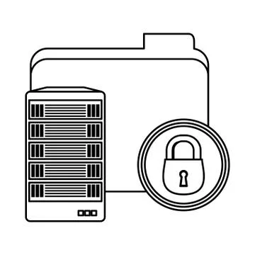 Web hosting related file lock Stock-Illustration