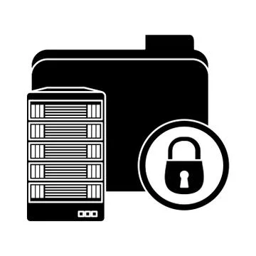 Web hosting related file lock Stock-Illustration
