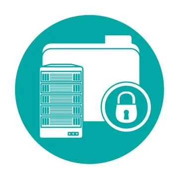 Web hosting related file lock Stock-Illustration