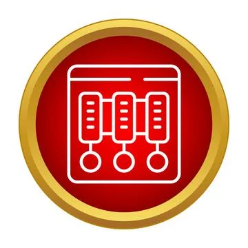 Web hosting server network diagram icon representing technology Stockillustratie