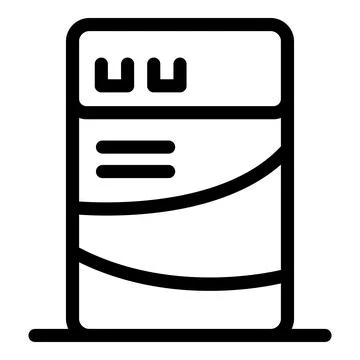 Web hosting server providing services icon vector outline design Stock Illustration