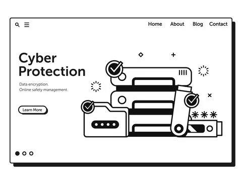 Web Hosting Services and Data Storage Web Banner 스톡 일러스트