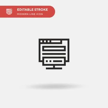 Web Hosting Simple vector icon. Illustration symbol design template for web m 스톡 일러스트