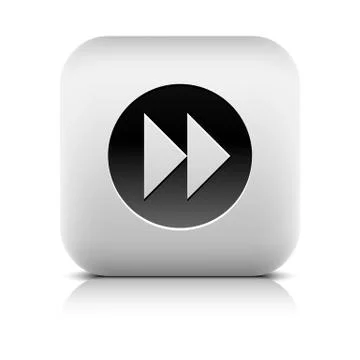 Web Icon with arrow forward sign in black circle Illustrazione stock