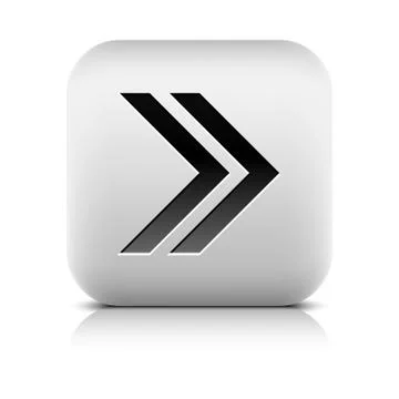 Web icon with arrow sign and shadow Illustrazione stock