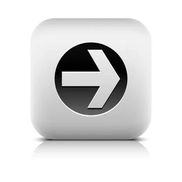 Web Icon with arrow sign in black circle Stock-Illustration