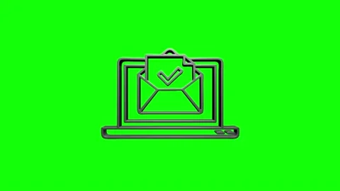 Web icon. Business. Email icon. Outline web icon. Motion graphics. Vídeos de archivo 153823184