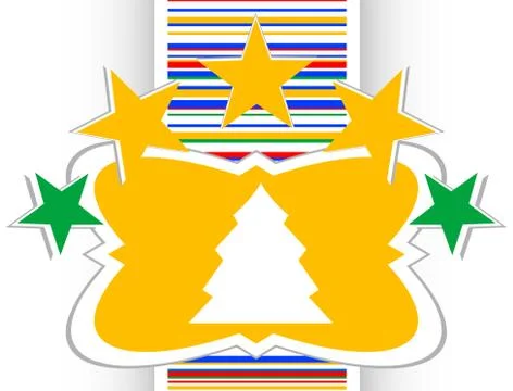 Web icon button with christmas tree on it Stock Illustration