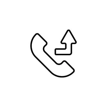 Web icon. Calls forwarded black on white background Stock Illustration