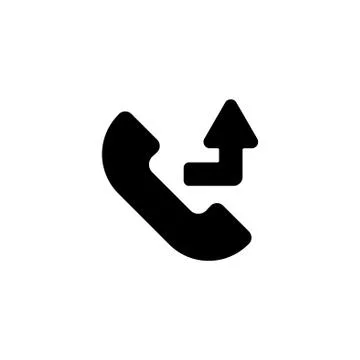 Web icon. Calls forwarded black on white background Stock Illustration