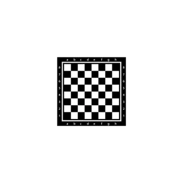 Web icon. Chess board black on white background Stock Illustration