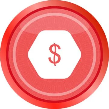 Web icon cloud with dollars money sign button Stockillustratie