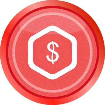 Web icon cloud with dollars money sign button イラスト素材