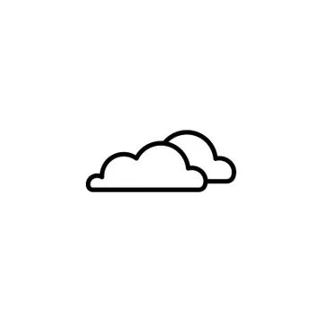 Web icon. Clouds. vector illustration black on white background Illustrazione stock