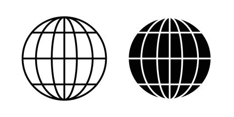 Web icon collection in black, Line icons, flat symbols 스톡 일러스트