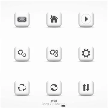 Web icon collection. Illustrazione stock