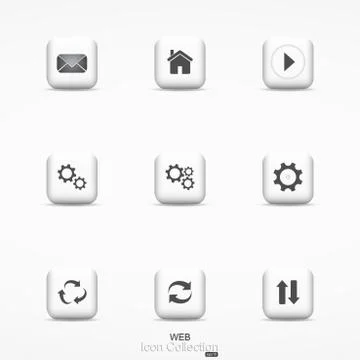 Web icon collection. Illustrazione stock