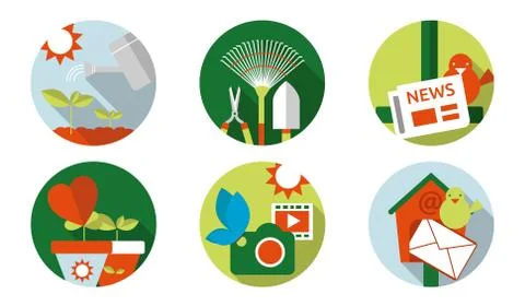 Web icon cultivating Stock Illustration