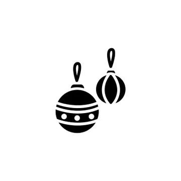 Web icon. Decorations for the Christmas tree, Christmas balls Stock Illustration