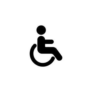 Web icon. Disabled black on white background Stock Illustration