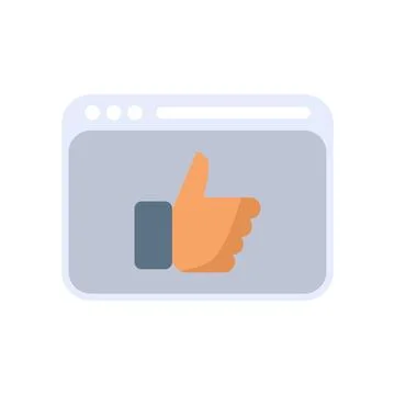 Web like icon flat vector. Interface internet Illustrazione stock