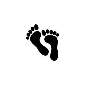 Web icon. Foot. vector illustration black on white background Stock Illustration