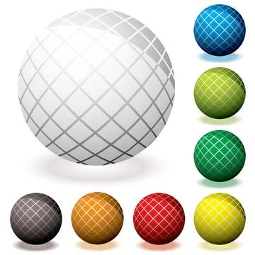 Web icon hash Collection of round web icons with hash lines and 3d effect ... Stockfoto's