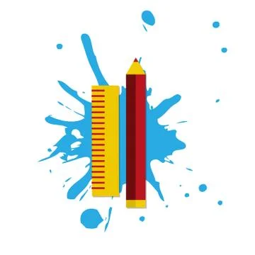 Web icon illustrator pencil and rule Stock-Illustration