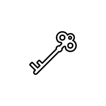 Web icon. Key. vector illustration black on white background Stock Illustration