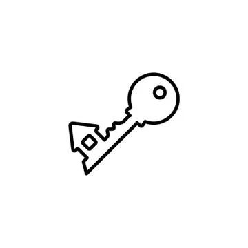 Web icon. Key. vector illustration black on white background Stock Illustration
