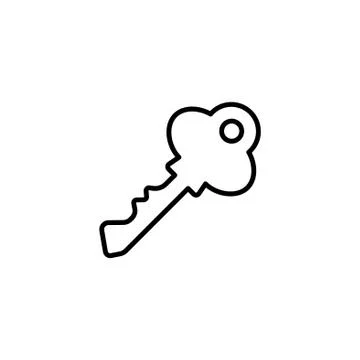 Web icon. Key. vector illustration black on white background Stock Illustration