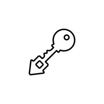 Web icon. Key. vector illustration black on white background Stock Illustration