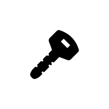 Web icon. Key. vector illustration black on white background Illustrazione stock