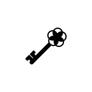 Web icon. Key. vector illustration black on white background Stock Illustration