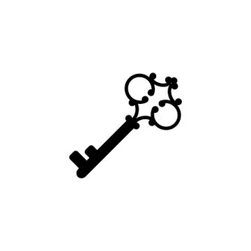 Web icon. Key. vector illustration black on white background Stock Illustration