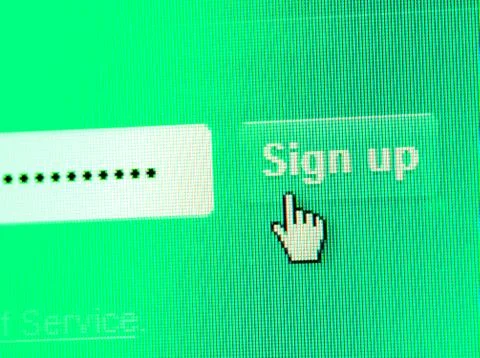 Web icon on led screen 写真素材