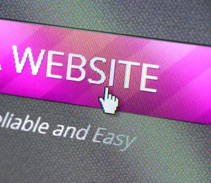 Web icon on led screen Stock Photos