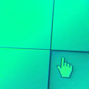 Web icon on led screen Stock Photos