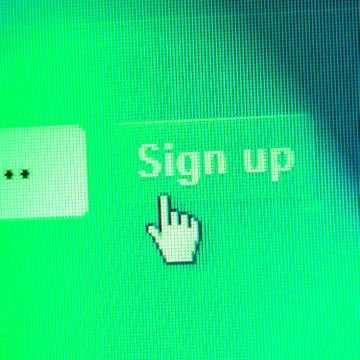 Web icon on led screen Stock Photos