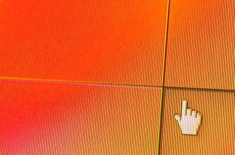 Web icon on led screen Stock Photos