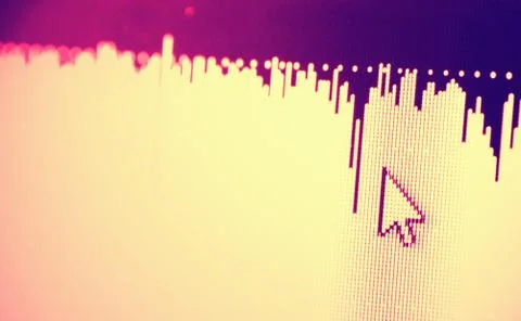 Web icon on led screen Stock Photos