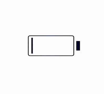 Web icon - low battery isolated. Vector icon for website and smartphone. Stock Illustration