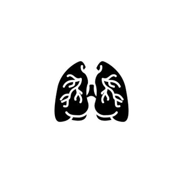 Web icon. Lungs. vector illustration black on white background Stock Illustration