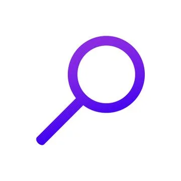 Web icon Magnifier. Purple gradient. Search sign. Stockillustratie