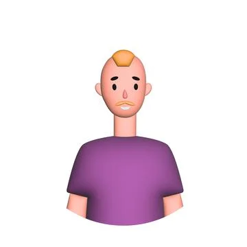 Web icon man, middle-aged man with blond hair Stock Illustration